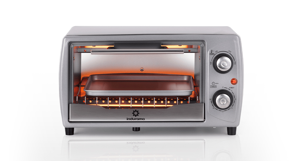 HORNO TOSTADOR INDURAMA 10 LITROS HTI-10L 1000W ACERADO