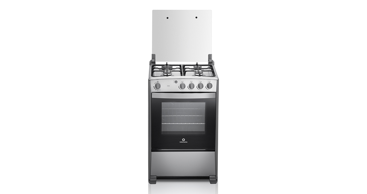 COCINA A GAS INDURAMA 24" CORUNA 4 HORNILLAS QUARZO HOME - SILVER