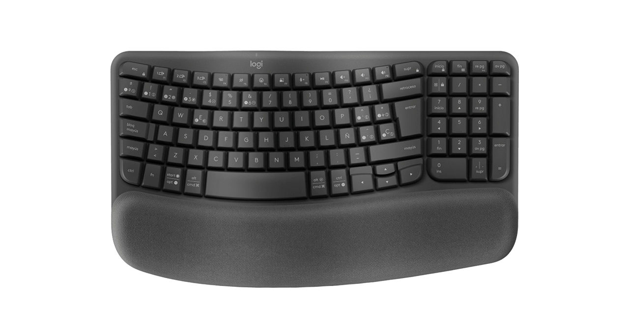TECLADO LOGITECH INALAMBRICO ERGONOMICO - WAVE KEYS / GRAFITO