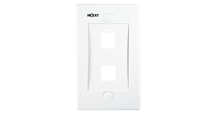 FACE PLATE 2 PUERTOS NEXXT - TAPA BLANCA