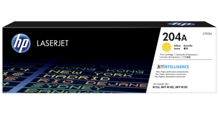 TONER HP 204A CF512A YELLOW HPM154/HPM180NW RINDE 900 PAGINAS