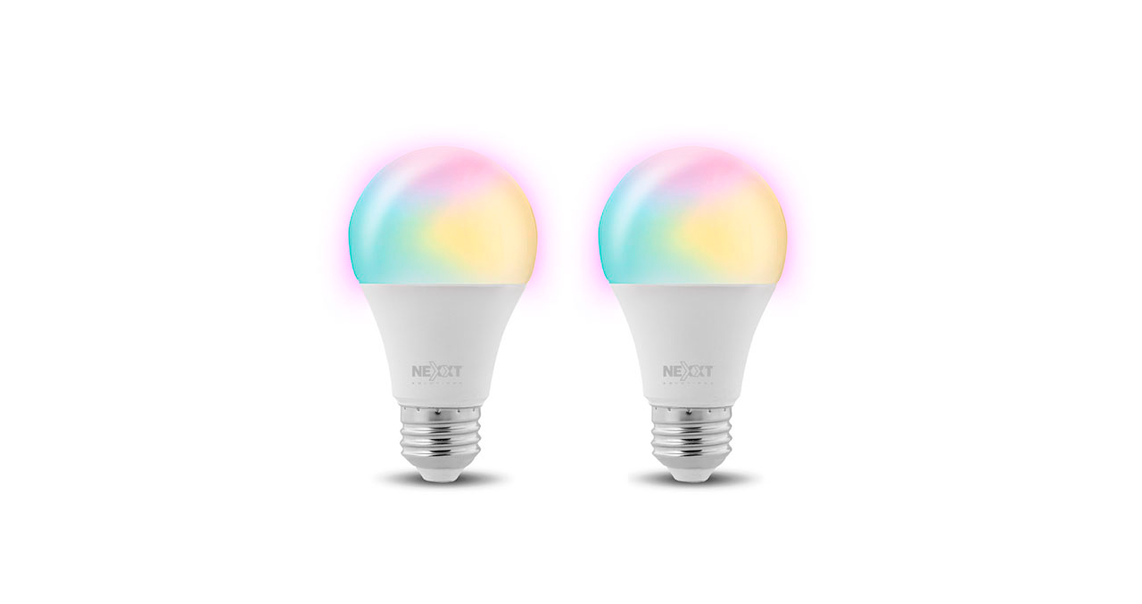 FOCO BOMBILLO LED SMART WIFI NEXXT A19 MULTICOLOR - PACK 2 UNID