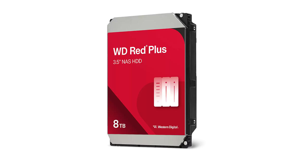 DISCO DURO INT WESTER DIGITAL RED PLUS NAS 8TB SATA 6GB  3.5 INCH INTERFACE 215MB 5640 RPM