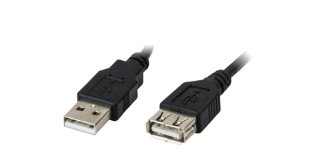 CABLE XTECH EXTENSION USB 2.0 MACHO A HEMBRA 6 PIES (1.8 METROS ) - NEGRO