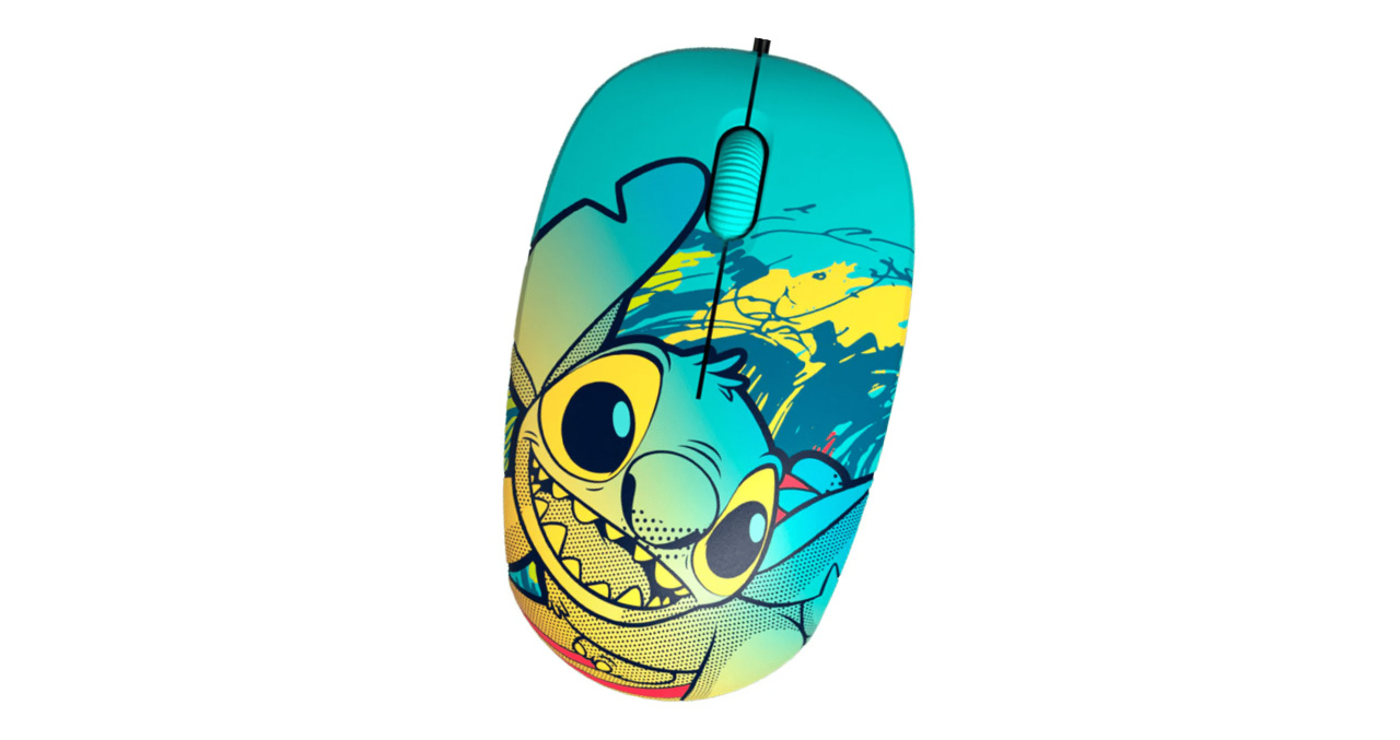 MOUSE XTECH ALAMBRICO DISNEY STICH USB - AZUL